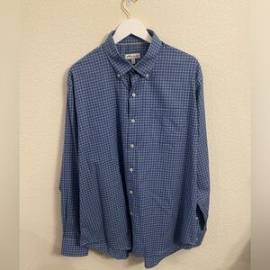 Peter Millar long sleeve button up shirt- Night Sky Blue- (XL)